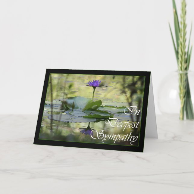 Carte Avec Sympathie, Simplement exprimé ses condoléance (Devant)