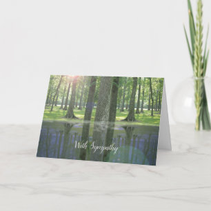 Carte Avec Sympathy Woods et l'eau Scene Scene