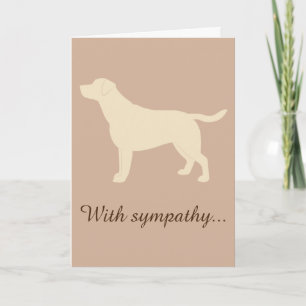 Carte Avec Sympathy Yellow Labrador Retriever Chien