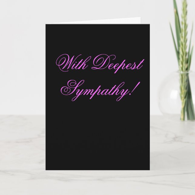 Carte Avec Une Sympathie Profonde ! (Devant)
