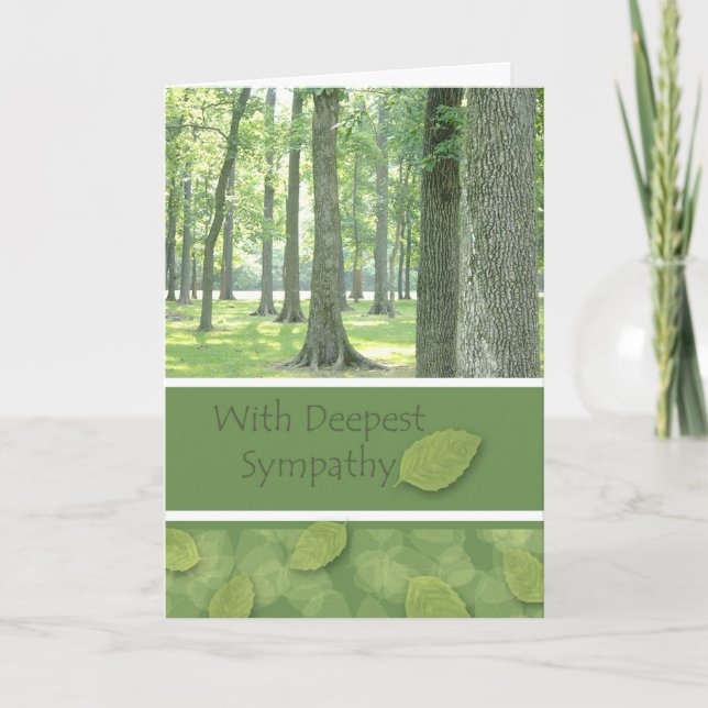 Carte Avec Une Sympathie Profonde, Illinois Woods Photog (Devant)