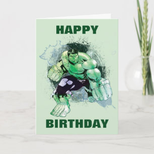 Carte Avengers Hulk Aquarelle Graphisme