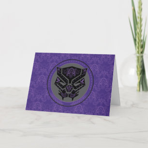 Carte Avengers   Logo Black Panther Paisley