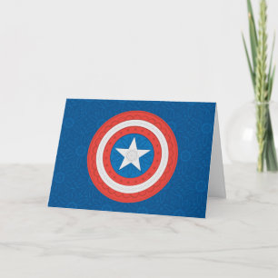 Carte Avengers Logo Captain America Floral