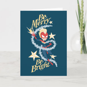 Carte Avengers Saisonniers Captain Marvel "Soyez Joyeu