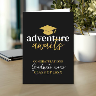 Carte Aventure Await - Nom Casquette Black Gold Graduati