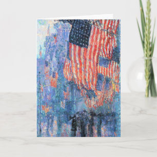 Carte Avenue dans la pluie par Frederick Childe Hassam