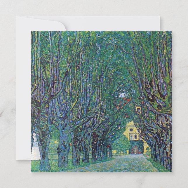 Carte Avenue In Schloss Kammer Park par Gustav Klimt (Devant)
