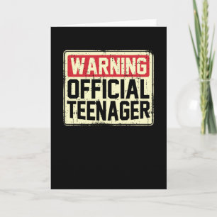 Carte Avertissement Cadeau Officiel Adolescent