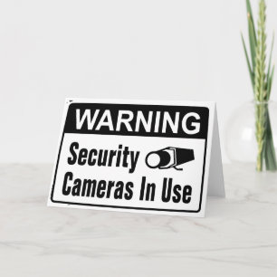 Carte Avertissement Caméra de sécurité en cours d'utilis
