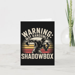 Carte Avertissement de boxe amusante I Shadowbox Daily S