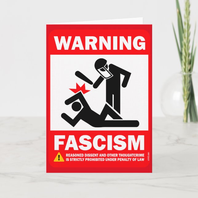 Carte Avertissement : fascisme (Devant)