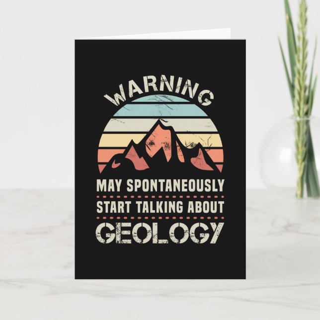 Carte Avertissement mai parler de Géologie Cadeau (Devant)