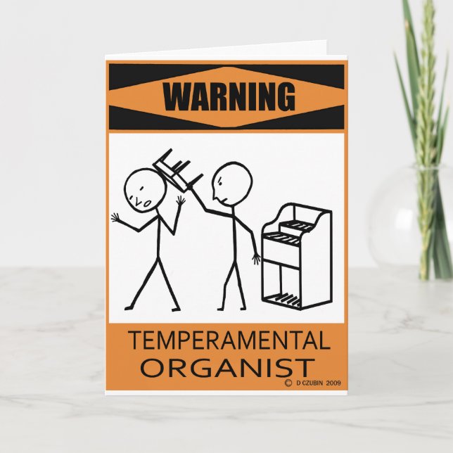 Carte Avertissement Organisateur Temperamental (Devant)