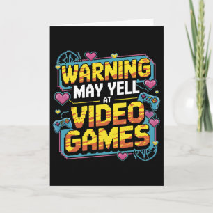 Carte Avertissement Peut Crier Contre Les Jeux Vidéo Drô