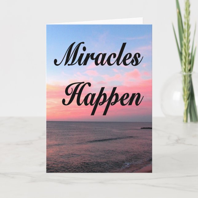 CARTE AVEZ INSPIRÉ MIRACLES ARRIVÉ PHOTO DU LEVER (Devant)