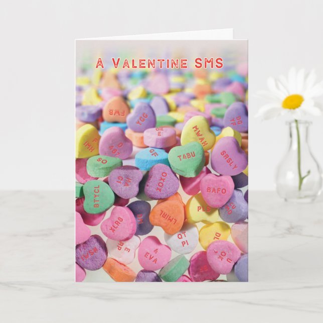 Carte Avez-Vous Obtenu Mes Coeurs De Bonbons Valentine M (Petite plante)
