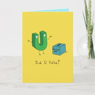 Carte Avez-vous voté - amusant bulletin de vote