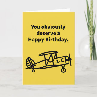 Carte Avion 2-C Joyeux Anniversaire