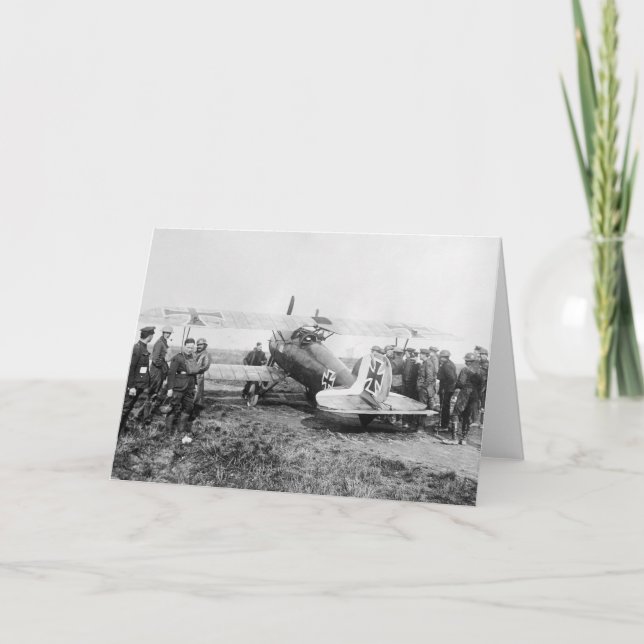 Carte Avion de chasse allemand WW1, années 1910 (Devant)