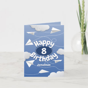 Carte avion plié en papier avions enfants anniversaire