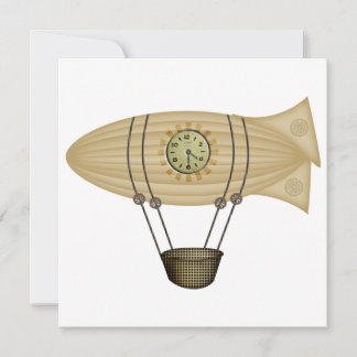 Carte avion steampunk zeppelin