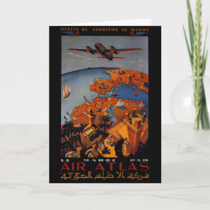 Carte Avion vintage - Cadeaux de voyage et salutations