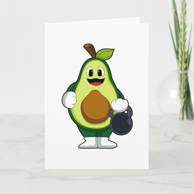 Carte Avocado à l'entraînement Strength avec Dumbbells (Devant)