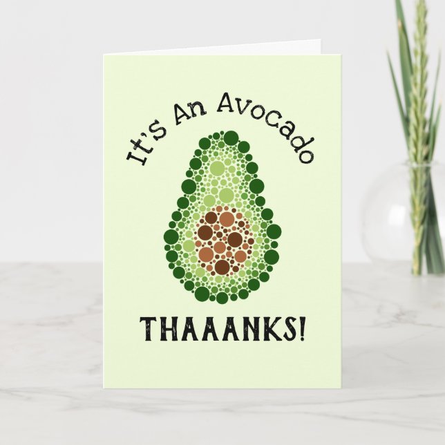 Carte Avocado par points (Devant)