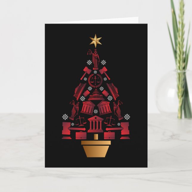 Carte Avocat Arbre de Noël (Devant)