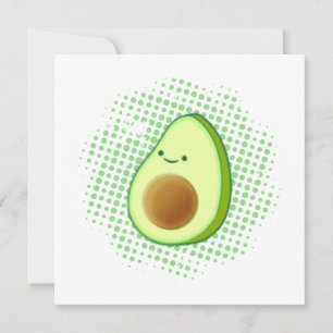 Carte Avocat Cartoon Cute Sur Vortex Dérangé