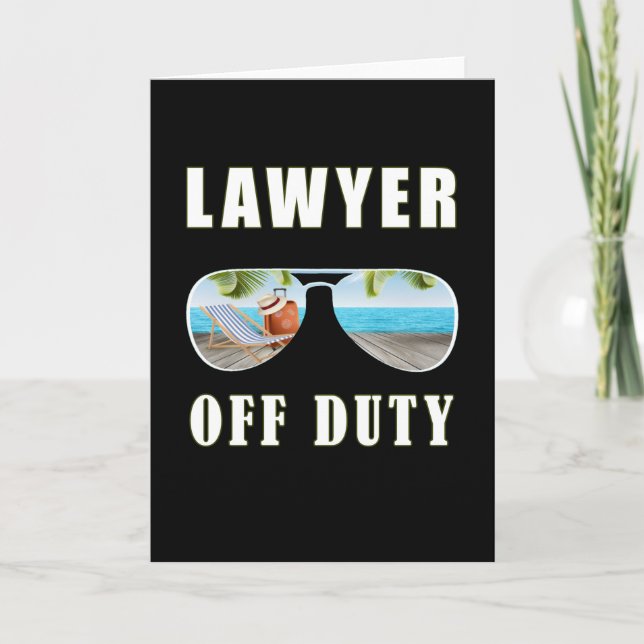 Carte Avocat hors service lunettes de soleil vacances pa (Devant)