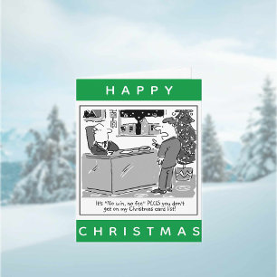 Carte Avocat juridique et client Cartoon Joyeux Noël