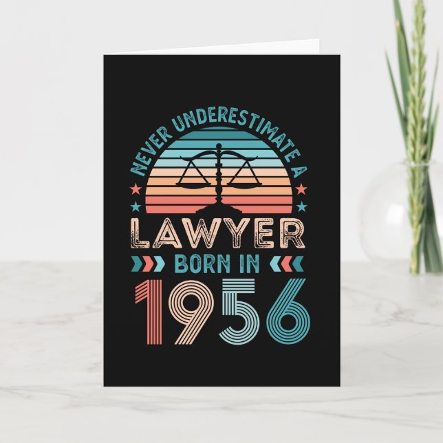 Carte Avocat né 1956 70e Anniversaire Droit Procureur (Devant)