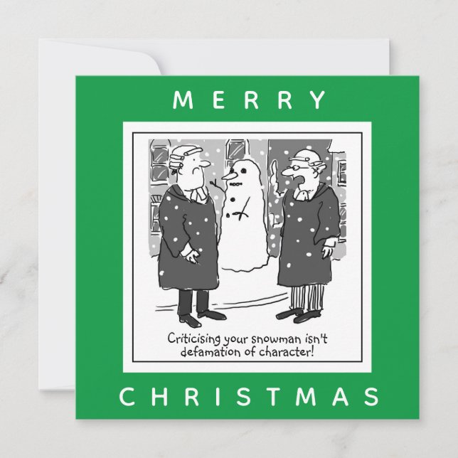 Carte Avocats diffamation de caractère Snowman (Devant)