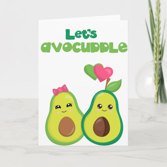 Carte AvoCuddle Avocado Love Anniversaire (Devant)