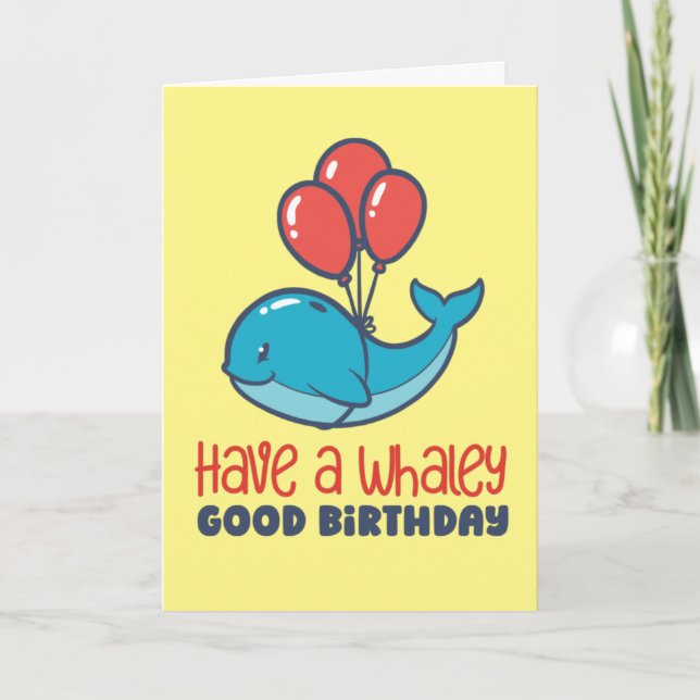 Carte Avoir Baleine Bon Anniversaire Belle Baleine (Devant)
