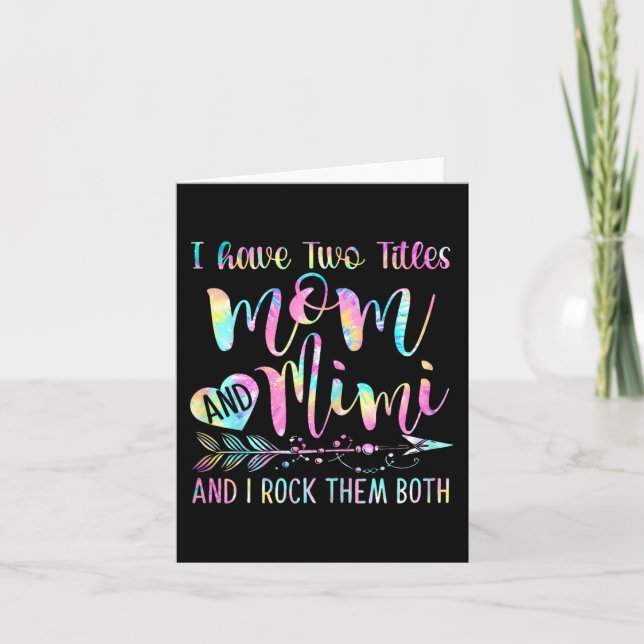 Carte Avoir Deux Titres Maman Et Mimi Et Je Les Fais Tou (Devant)