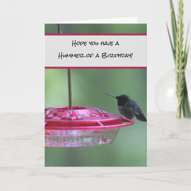 Carte Avoir un Anniversaire de colibri (Devant)