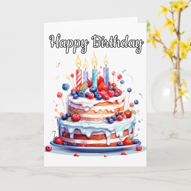 Carte Avoir Un Anniversaire Très Heureux (Fleur jaune)