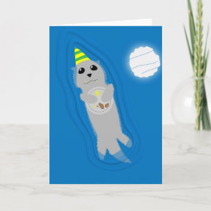 Carte Avoir un grand anniversaire Otter