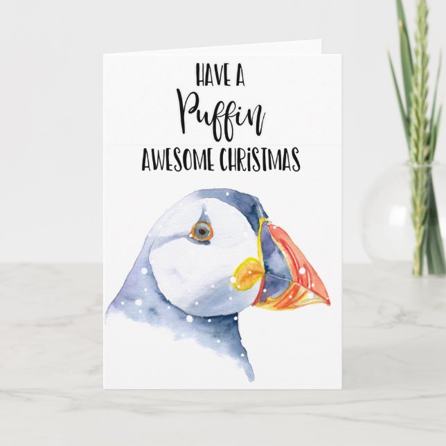 Carte avoir un macaron super couleur d'eau de Noël (Devant)