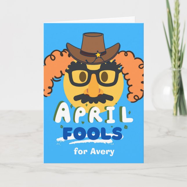 Carte Avril Fools Jour drôle personnage en déguisement (Devant)