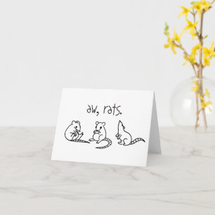 Carte Aw, Rats - Anniversaire tardif