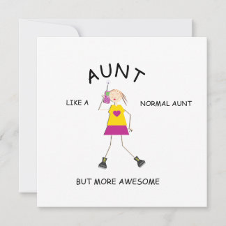 Carte AWESOME, cadeau de bienvenue pour la tante
