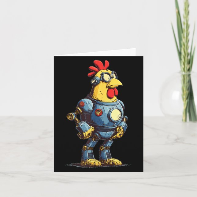 Carte Awesome Chicken Robot For Future Animals Lovers  (Devant)