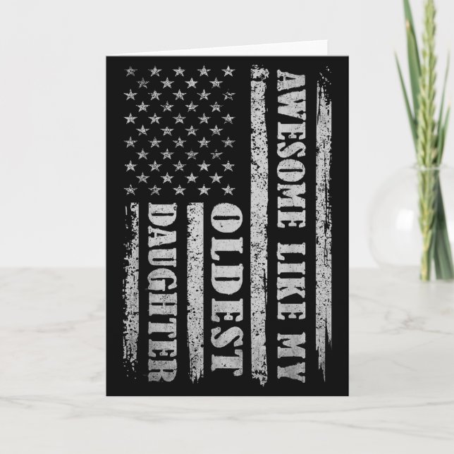 Carte Awesome Like My Oldest Daughter Men Funny For Dad  (Devant)