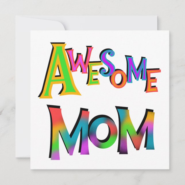 Carte Awesome Maman T-shirts et cadeaux (Devant)