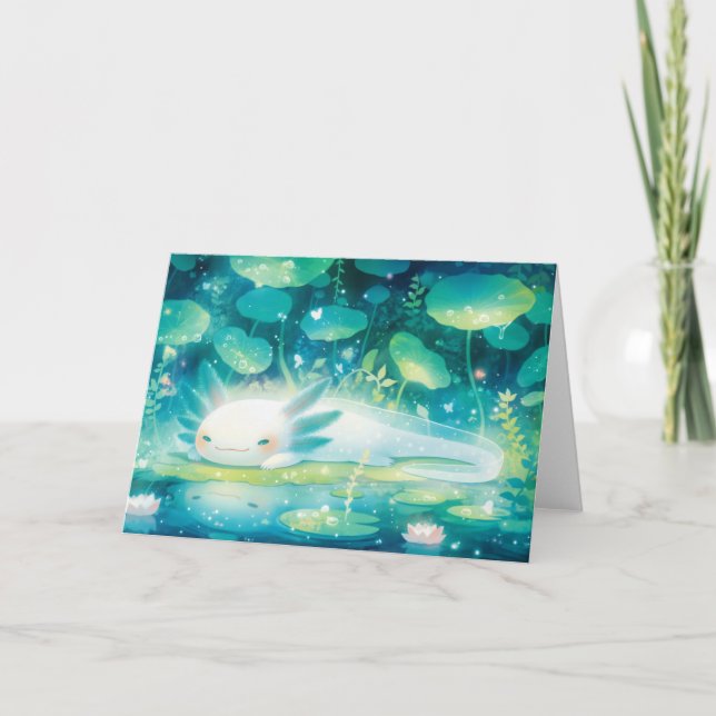 Carte Axolotl dans l'étang magique (Devant)