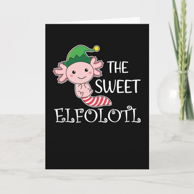 Carte Axolotl Elf The sweet Elfoled Animal Christmas (Devant)